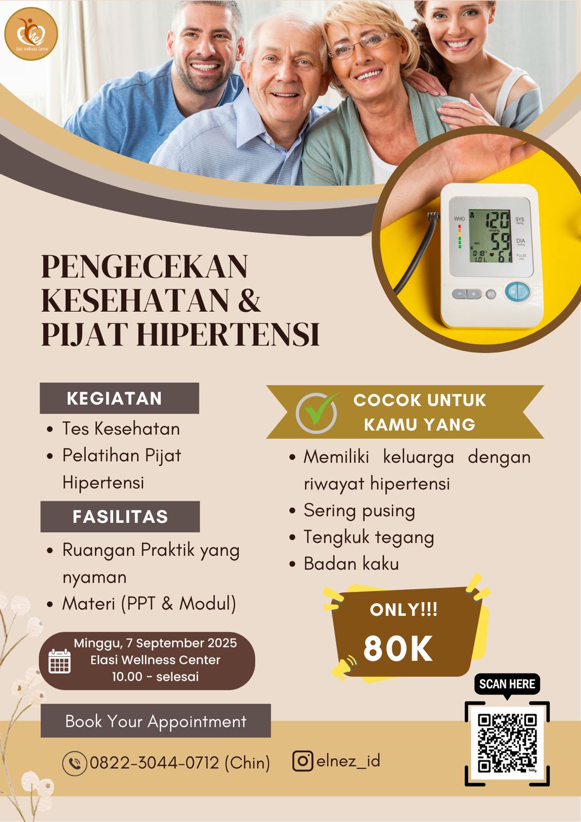Pengecekan kesehatan & Pijat Hipertensi
